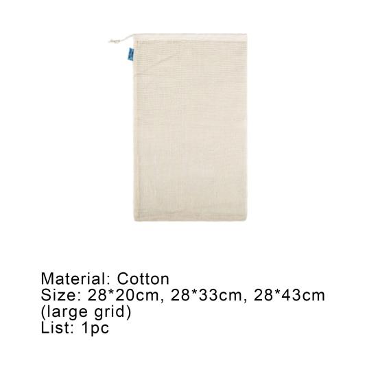 Shopping Bag Reusable Large Capacity Cotton Fruit Vegetable Produce Mesh Tote for Outdoor