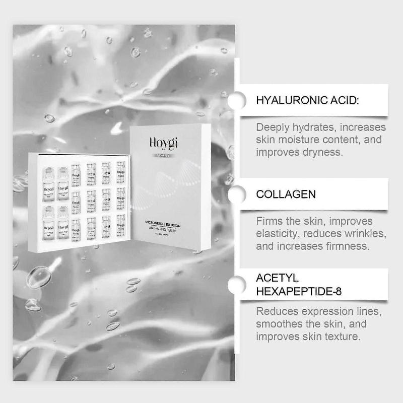 Набор для микронидлинга, Набор для микроинфузии для лица, Средство для подтяжки кожи, Система микронидлинга с инфузией, Сыворотка для лица против старения и разглаживания морщин12+4