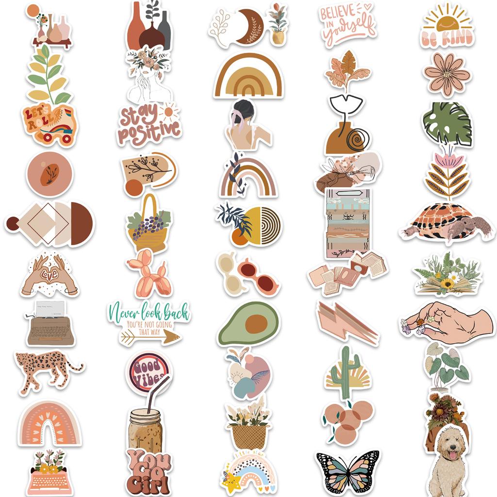 200 Bohemian Graffiti Stickers Suitcase Guitar No Glue Waterproof Stickers