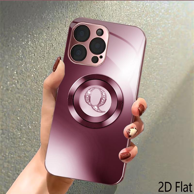 LdQRing 2DПлоская Для iPhone 17 18 16 15 14 13 12 11 Pro Max XS XR 8 7Plus Чехол для телефона Ударопрочный Защитная задняя крышка