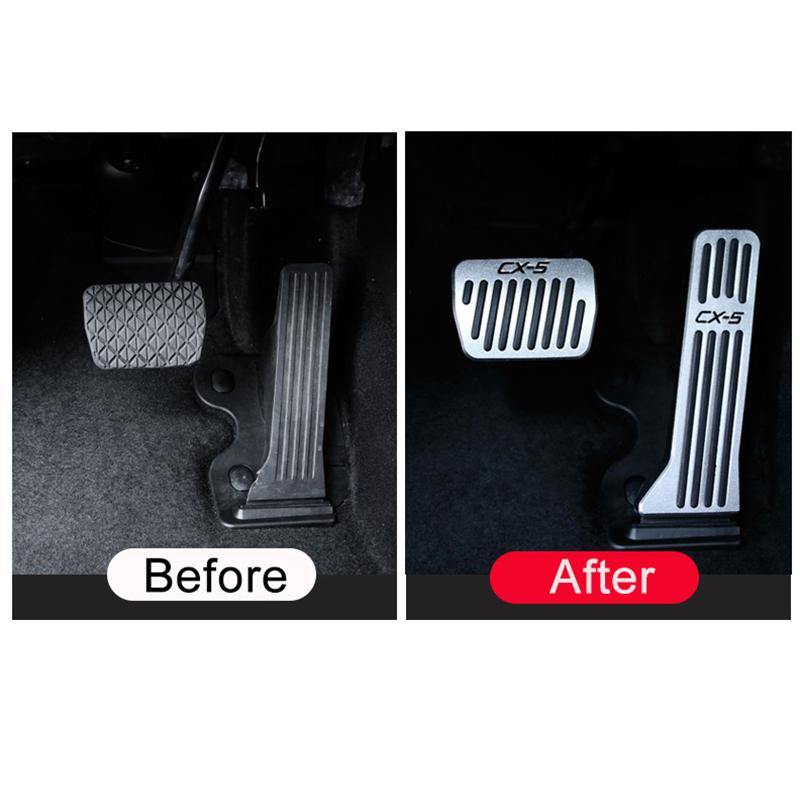 Для Mazda CX-5 CX5 KE KF 2012-2016 2017 2018 2019 2020 2021 2022 2023 2024 Педали акселератора тормоза автомобиля Подставка для ног Накладка на педаль