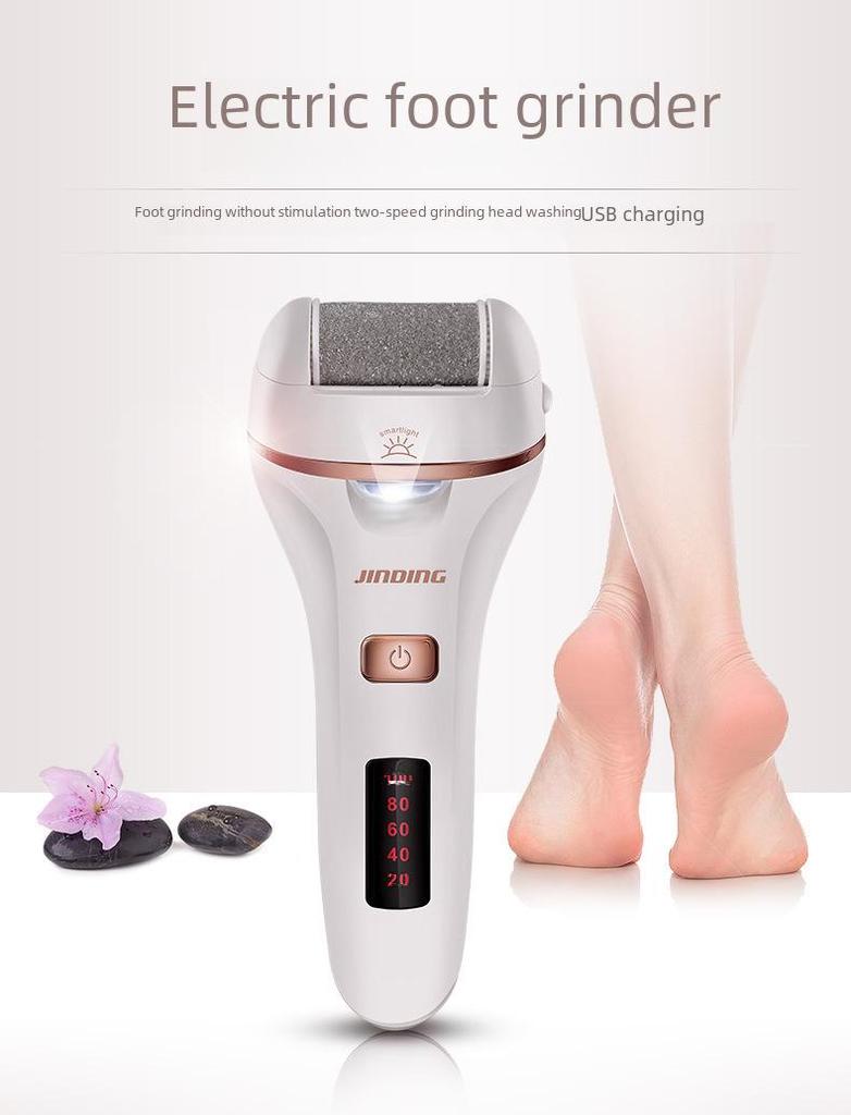 Электрическая шлифовальная машинка для ног с подсветкой для удаления омертвевшей кожи и мозолей; Инструмент для педикюра с камнем.