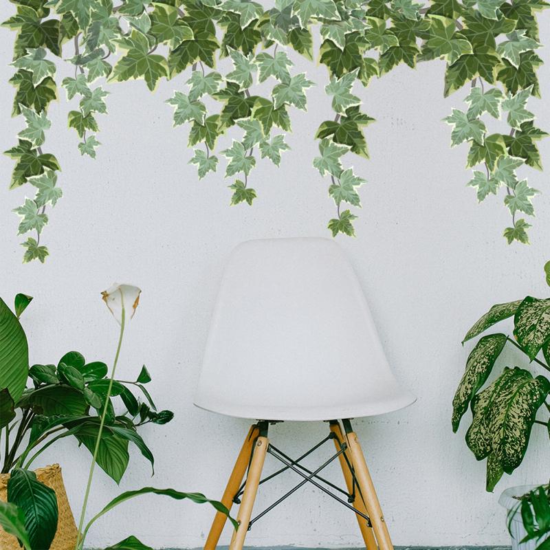 Зеленые листья настенные наклейки для дома гостиная декоративная наклейка на стену матовые обои