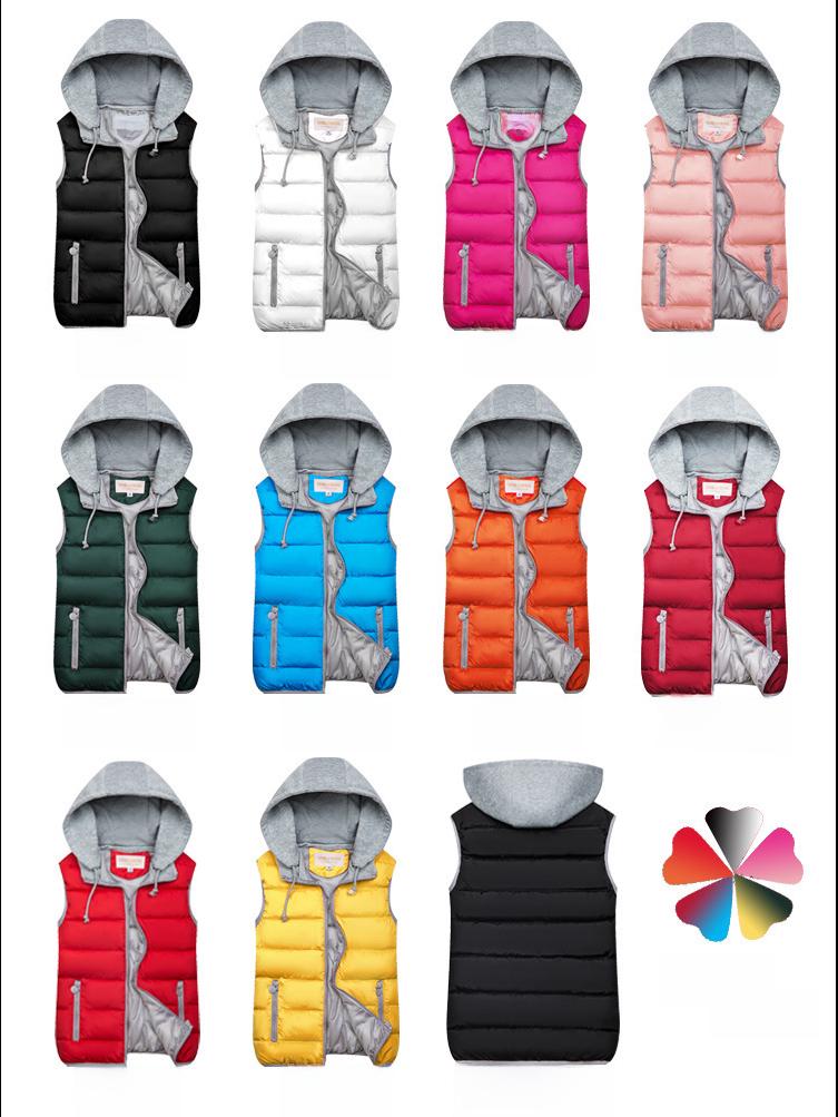 Женский жилет из корейского хлопка осень/зима 2024 года — большой размер, короткий, теплый жилет