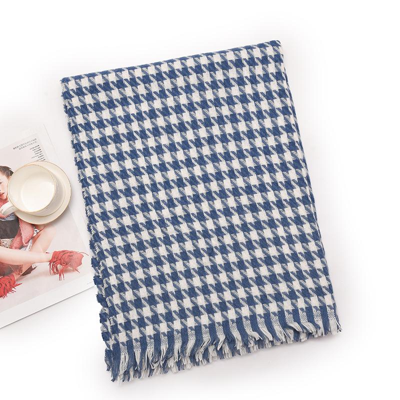 Qiandongge Scarf Women's Warm Scarf Neck Cashmere Scarf Plaid Thick Scarf Winter Explosion