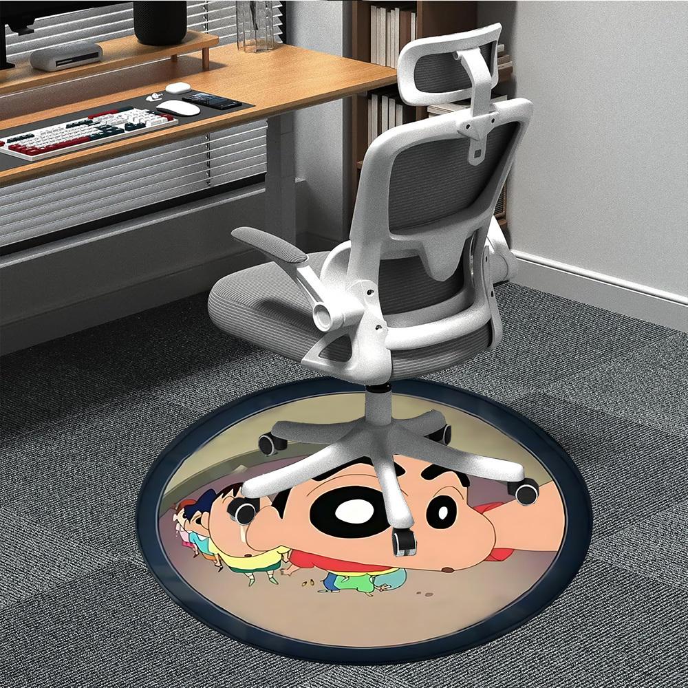 1pc Crayon Shin-chan Characters Office Round Area Rug, Under Office Chairs Bedroom Living Room Home Decor, Room Decoa1022169
