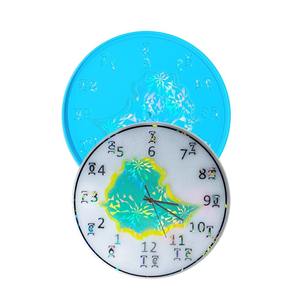 Гибкая форма для эпоксидной смолы, прочная силиконовая форма, Эфиопская карта, форма для украшения часов, идеально подходит для любителей DIY