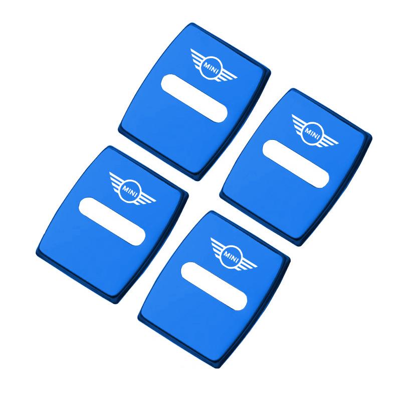4Pcs Zinc Alloy Car Door Lock Buckle Protective Cover For MINI JCW Cabrio Cooper Countryman Aceman Clubman Coupe Paceman Hub Cap
