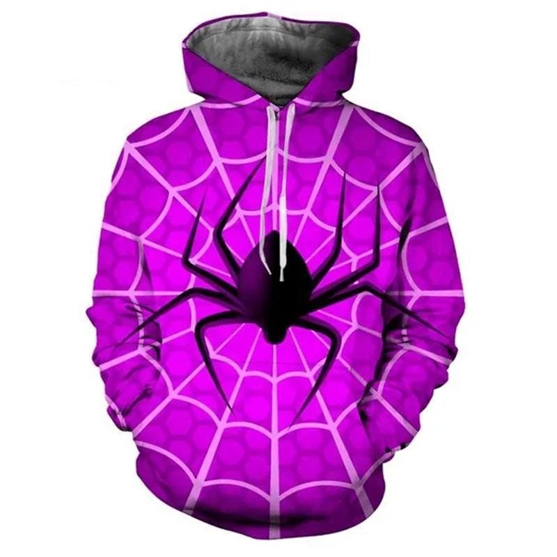 Мужские, женские, детские, классические толстовки с принтом в виде паука, новые, персонализированные, с принтом паука, хип-хоп, уличная одежда, джемпер для пары, толстовки