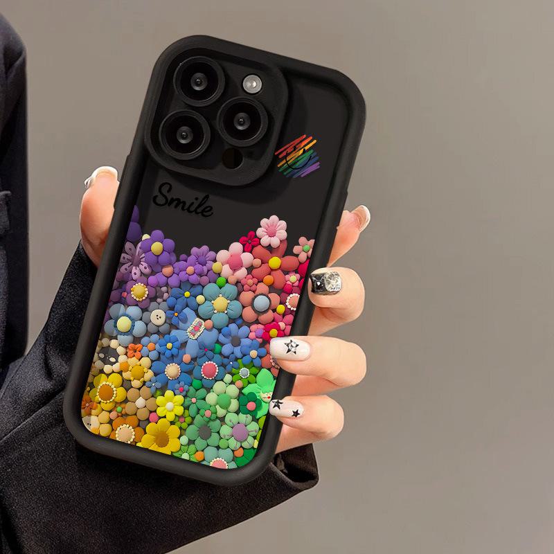 Чехол для телефона Cute Smile для iPhone 16, чехол для iPhone 15 Pro 12 13 14 Pro Max XS XR X 7 8 Plus SE 2020, мягкий силиконовый чехол с подсолнухами