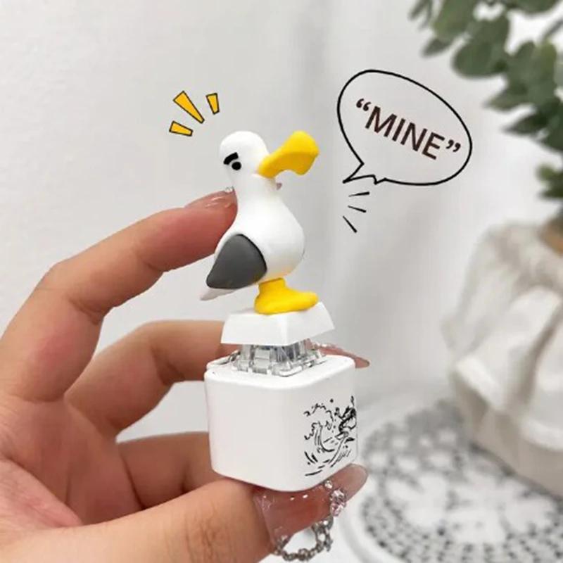 Брелок-колпачок клавиши Светящийся Звуковой Снятие стресса USB Щёлкающий Креативная игрушка-антистресс Портативный электронный кулон Для взрослого