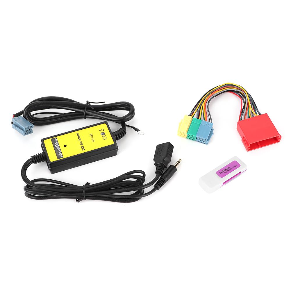 8-контактный адаптер для смены компакт-дисков, 20 Гц — 20 кГц, MP3, USB-аудио, автомобильный интерфейс AUX, подходит для сиденья