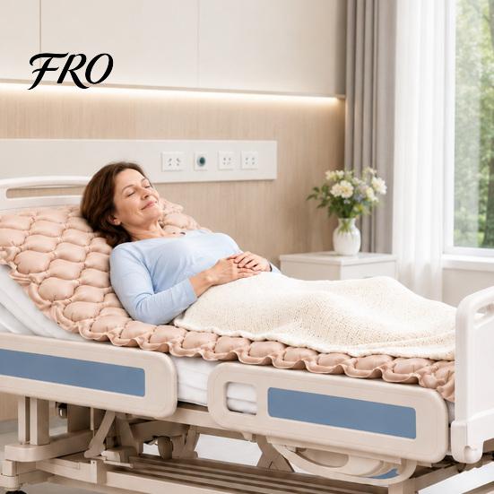 Heat Resistant Ulcer Cushion Pad Alternating Air Pressure Mattress Pad, Bed Sore Prevention, Hospital Topper with Whisper Quiet Pump & Waterproof for