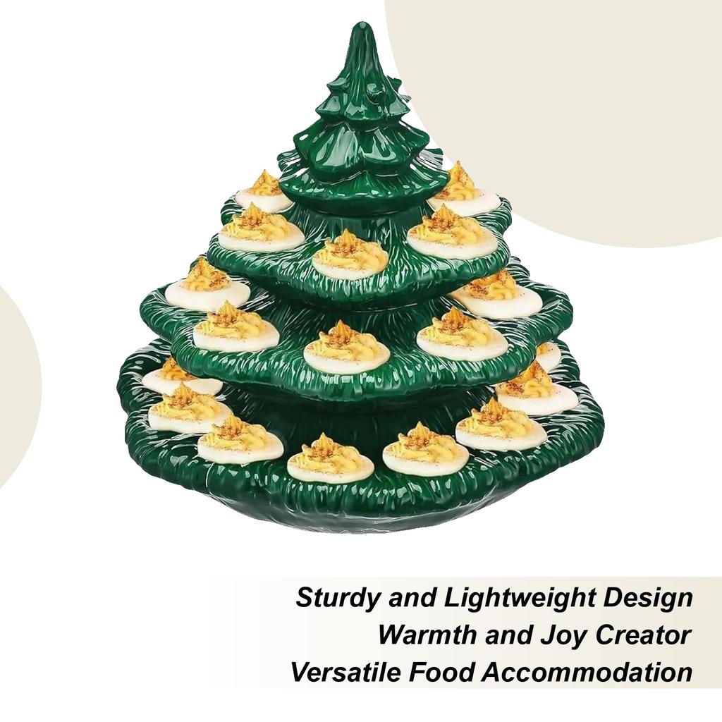 Рождественские тарелки для фаршированных яиц, смоляная сервировочная тарелка-переноска, лоток-контейнер для фаршированных яиц для Пасхи, Дня благодарения, праздничных встреч