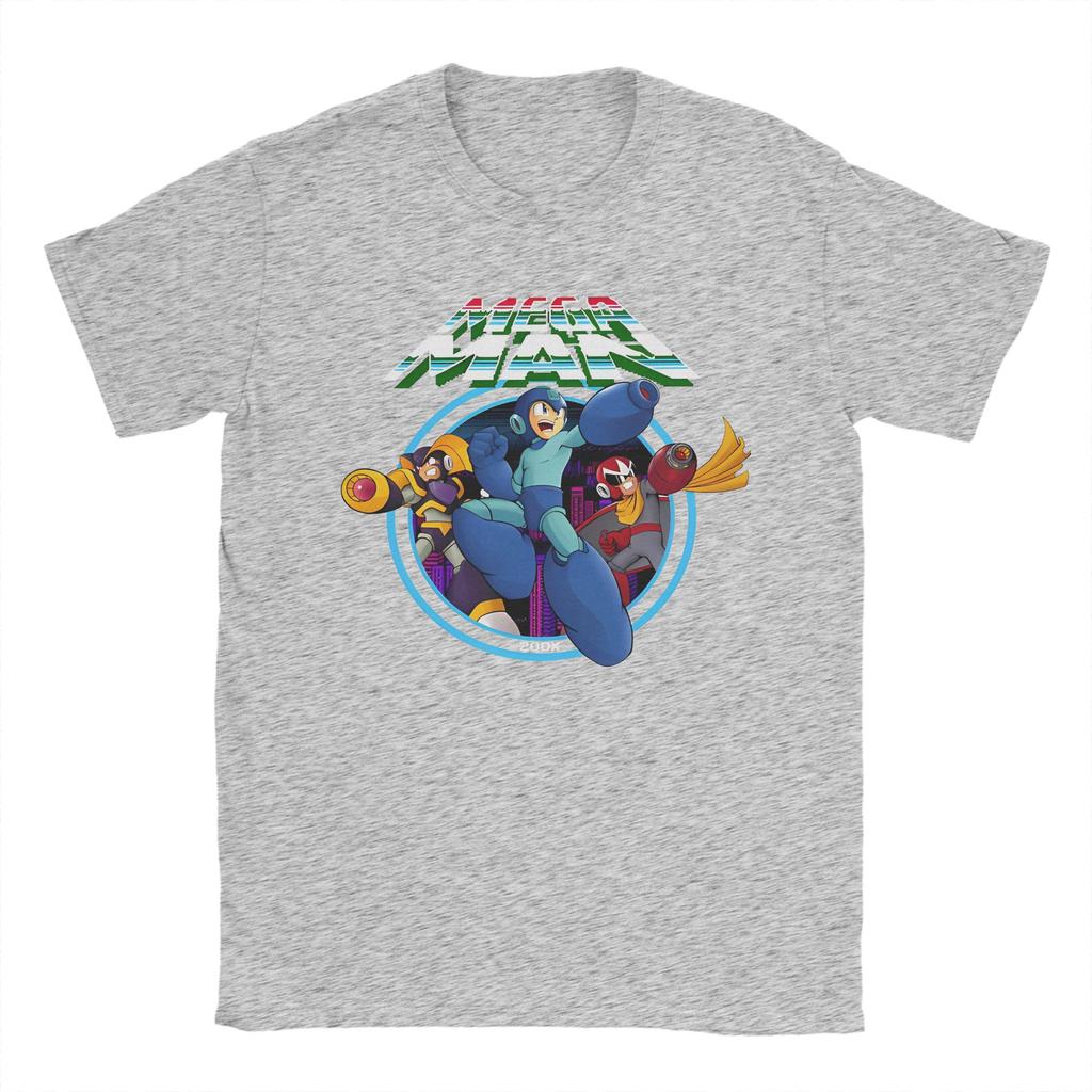 Men Women's Megaman X Vintage Mega Gaming T Shirt 100% Cotton Clothes Cool Short Sleeve Crew Neck Tee Shirt Adult T-Shirts