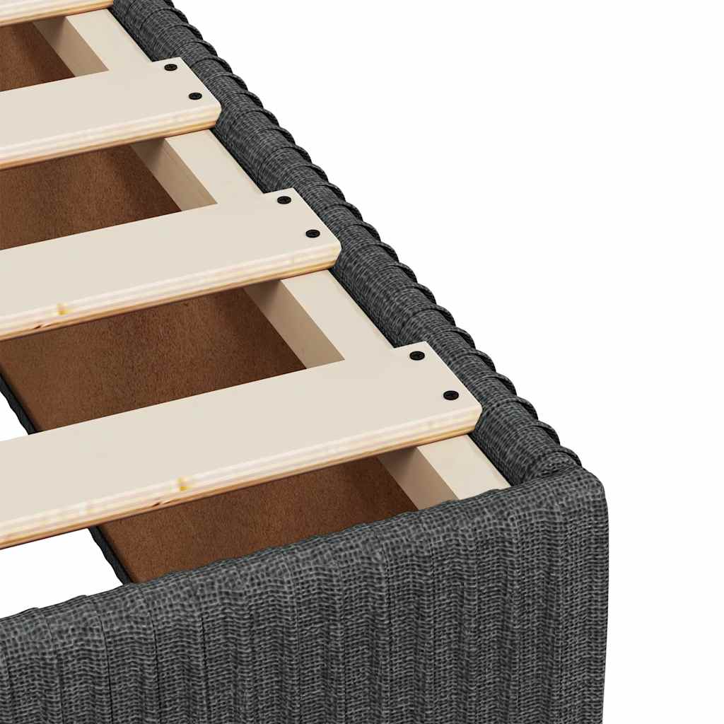 Bed Frame without Mattress Dark Grey 120 x 200 cm Fabric