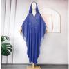 Womne Muslim Dress Embroidered Beads Abaya Dress Muslimah Hooded Robe Chiffon Kaftan Long Dress Middle East Africa Maxi Dress