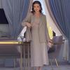 2024 Autumn Women's Solid Color Elegant Long Dress Suit - Versatile Two-Piece Set