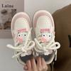 Новые корейские туфли Kawaii Pink Platform Sneakers Women Vintage Vulcanize Spring Summer Casual Tennis Female Flatwear