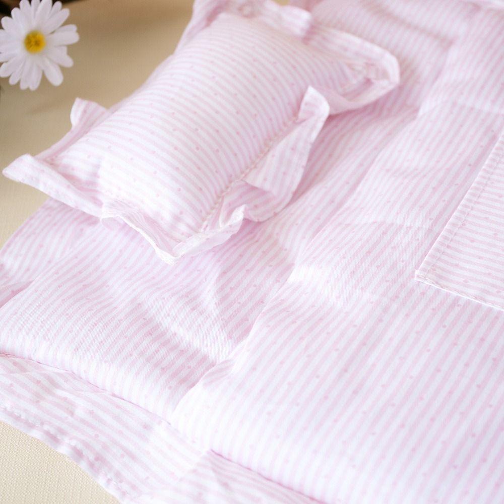 With Pillow Miniature Bed Sheet Pretend Play Doll Bedding Four Piece Doll Sleeping Bag DIY Toys
