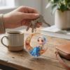 Trendy Cartoon Figure Keychain Beautiful Girls Figure Backpack Decoration Charm Luggage Tag