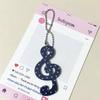 Glitter Acrylic Pendant Acrylic Mobile Phone Pendants Cute Cartoon Star Charm  Key Ring
