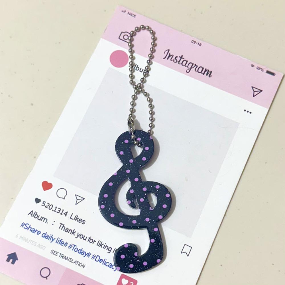Glitter Acrylic Pendant Acrylic Mobile Phone Pendants Cute Cartoon Star Charm Key Ring