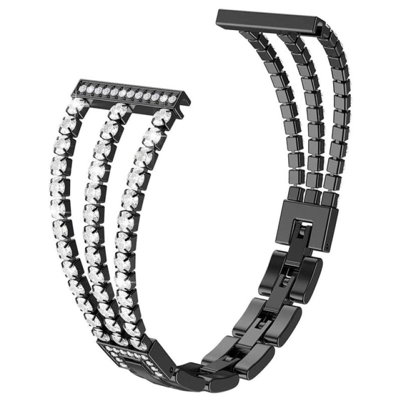 Slim Wristband for Fitbit Sense 2 Bands Dressy Metal Bracelet Bling for Fitbit Versa 2/3/4 Watchband Jewelry Women Strap Luxury