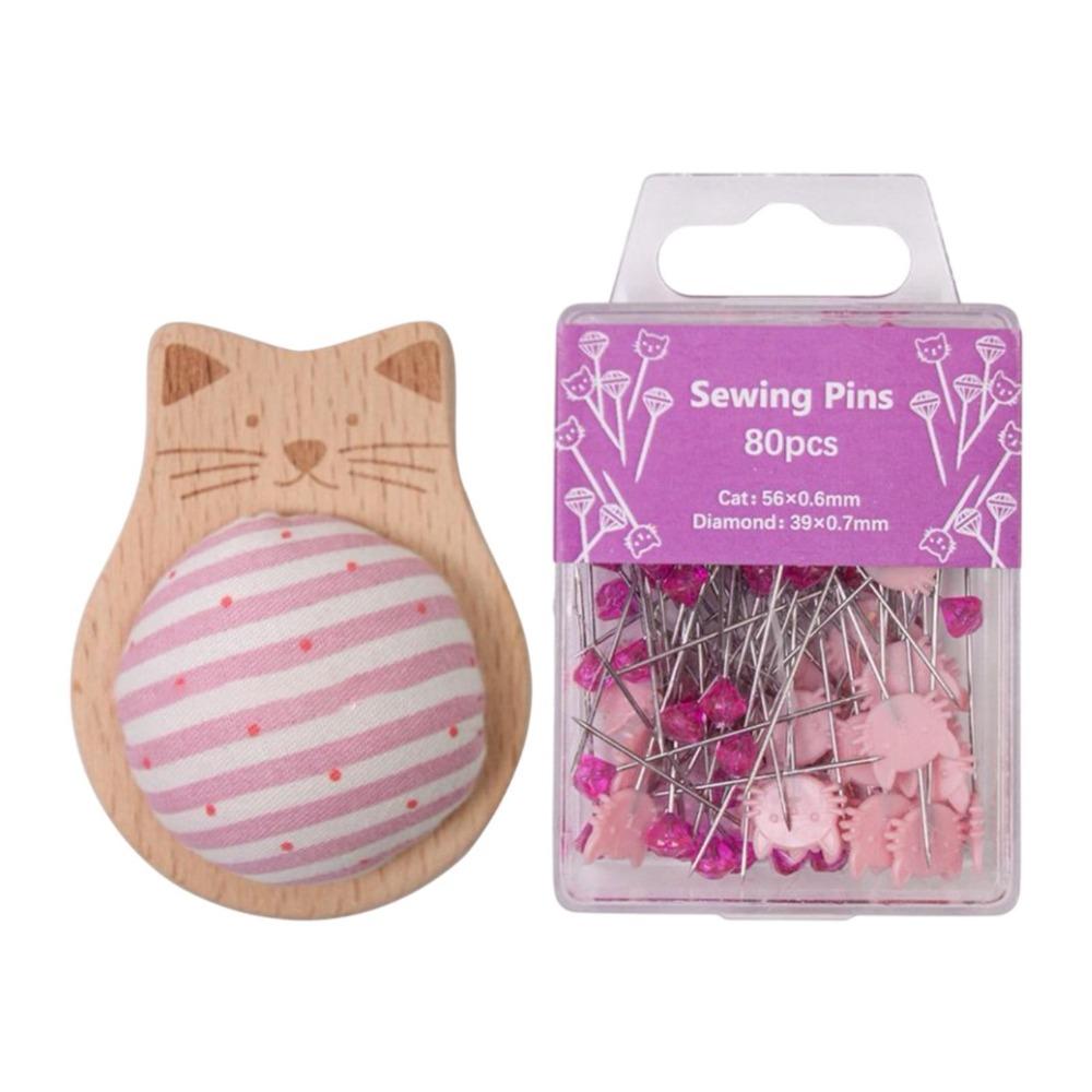 80pcs DIY Crafts Sewing Pin Holder Multi-Color Safety Pins Durable Pin Cushion  Apparel Accessories