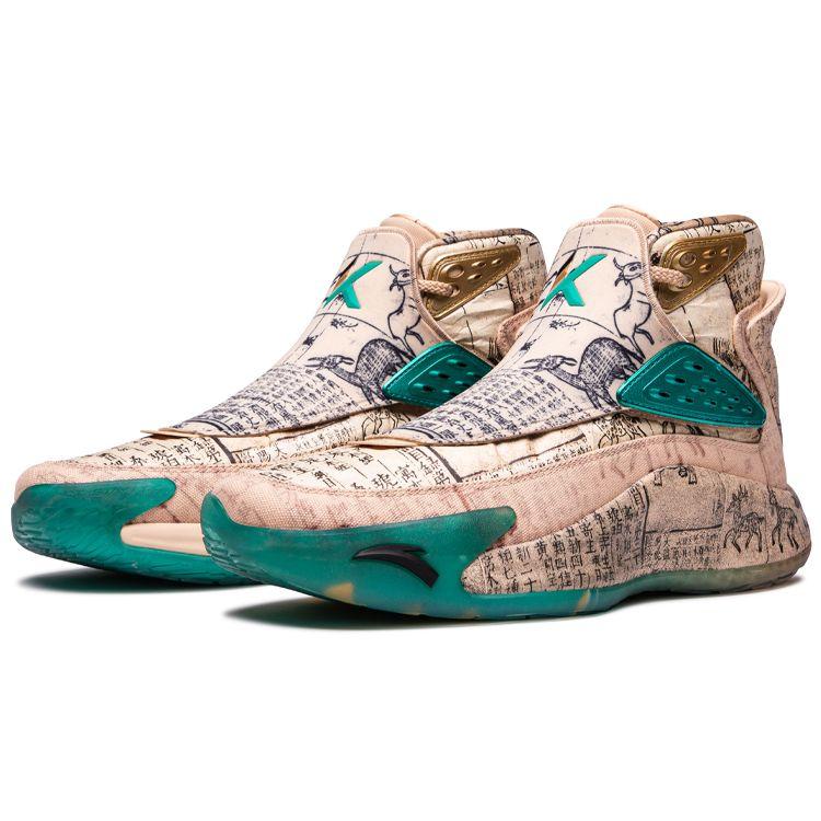 Anta Баскетбольные кроссовки Thompson KT5 Herbal Medicine Special Edition с высоким берцем, мужские баскетбольные кроссовки коричневого и зеленого цвета 112021101-10(S-BOX)