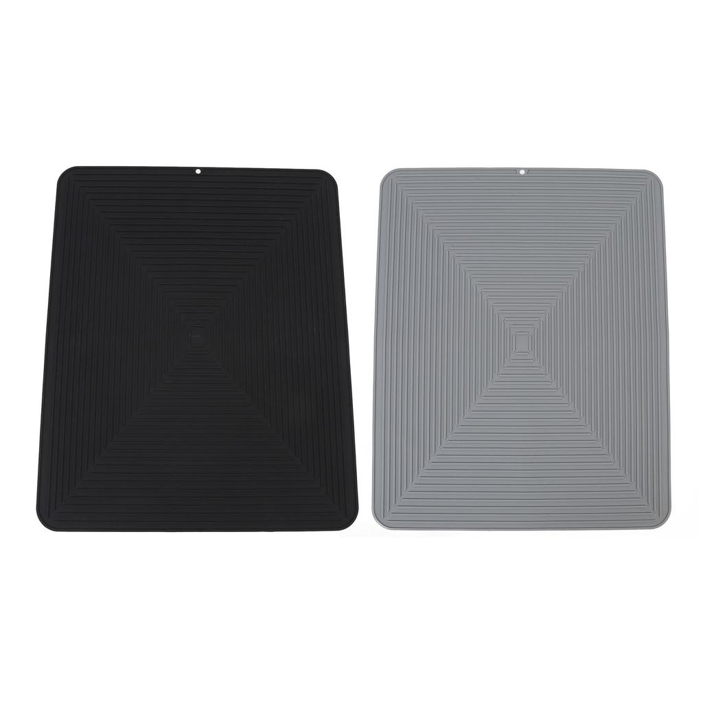 Силиконовый коврик для сушки посуды, защитный коврик для столешницы, теплоизоляция, нескользящая дренажная прокладка для кухонной стойки
