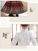 Девочковый бархатный комплект Hanfu с юбкой Ma Mian - Зима 2025, новый китайский стиль для осени/зимы и празднования Нового года