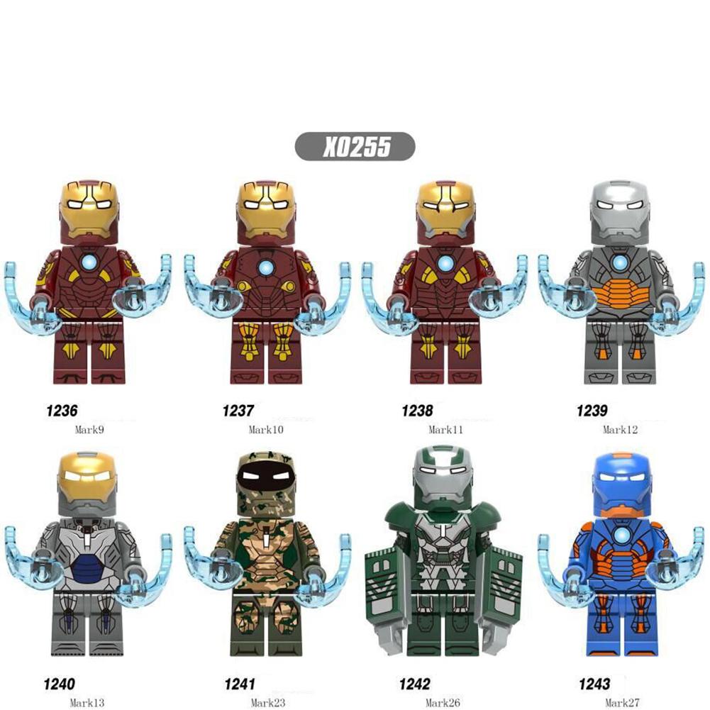 Минифигурки, строительные блоки, Мстители 4, Железный человек, строительные кирпичи, игрушки для детей, игрушки для раннего обучения
