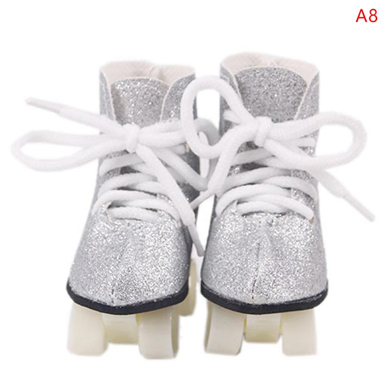 Кукольные роликовые коньки, блестящие туфли, коньки для 18-дюймовой куклы, аксессуары для самостоятельного изготовления, игрушки