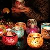 European Style Colored Glass Mosaic Candle Holder – Wedding & Bar Decoration Prop