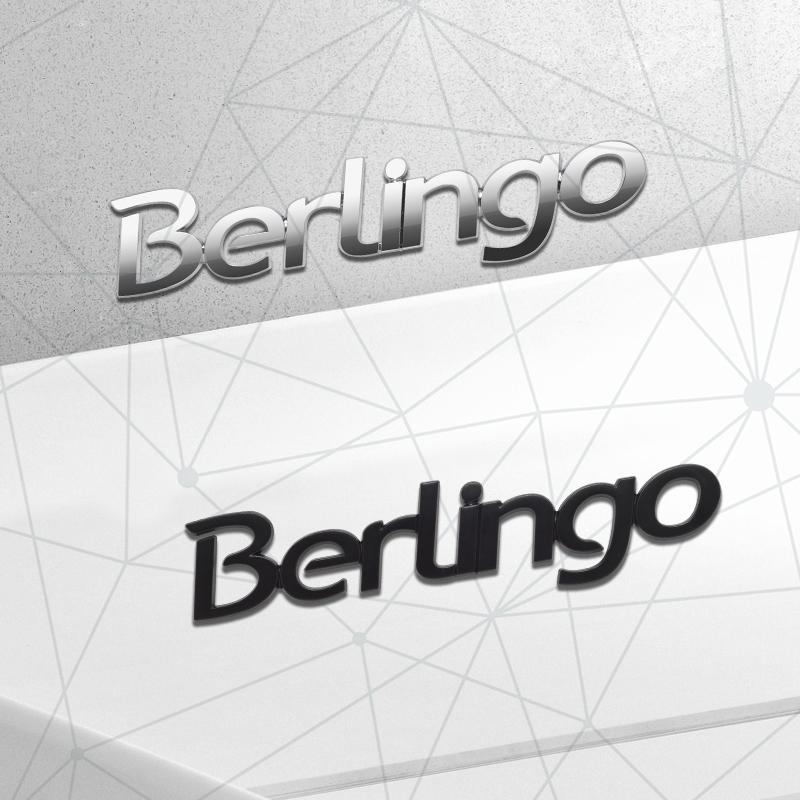 3D Auto Metal For Citroen Berlingo Badge Camper Van K9 M XL Chrome Silver Car Rear Trunk Emblem Sticker LOGO Decor Body Styling