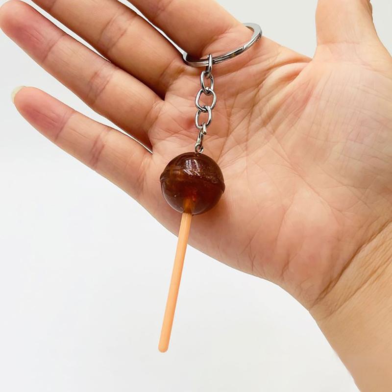 1 шт., брелок с имитацией леденца, прозрачные светящиеся аксессуары из смолы, украшения для сумки для конфет, креативные подарки, пятно