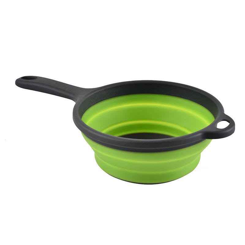 Foldable Silicone Colander Set: Easy-to-Store Round Kitchen Drain Baskets