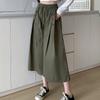 Wide Leg Pants Women's Solid Color Loose High Waisted Drawstring Pants Skirt