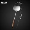 Antique Wood Handle Stainless Steel Stir-fry and Frying Shovel with Hanging Hole