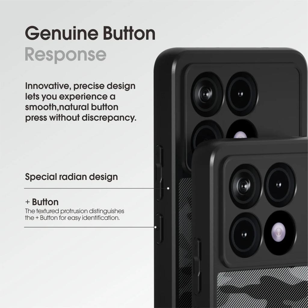 (Comes with Wrist strap)IBMRS for Xiaomi Redmi K70 Ultra Phone Case,ultra-sleek,raised Edges Protect Camera & Screen- Black Camo