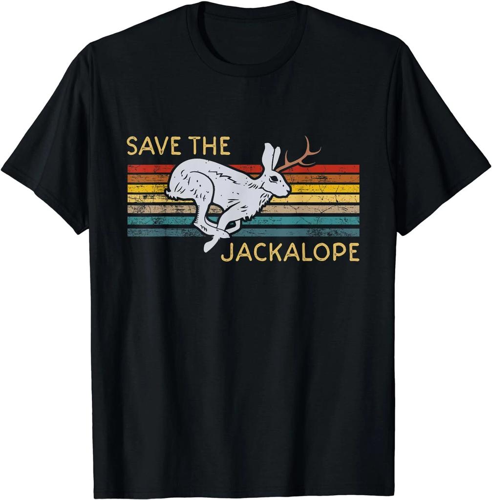Vintage Rabbit Camping Cryptozoology, Save The Jackalope T-Shirt