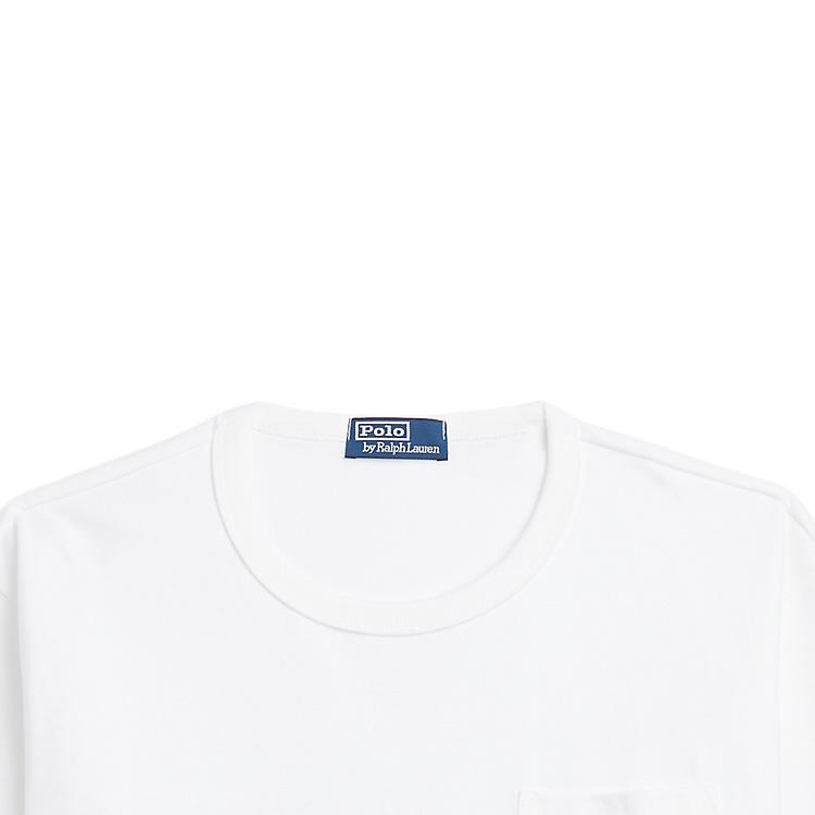 Polo Ralph Lauren SS23 Однотонный пуловер с круглым вырезом Повседневная футболка с коротким рукавом Мужские топы Белый MNPOTSH1N821234-100