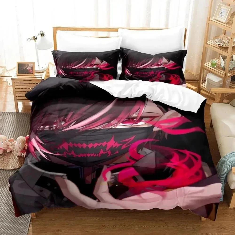 3D Anime Ver Vermillion NIJISANJI EN Bedding Set Duvet Cover Bed Set Quilt Cover Pillowcase Comforter King Queen Size Boys Adult