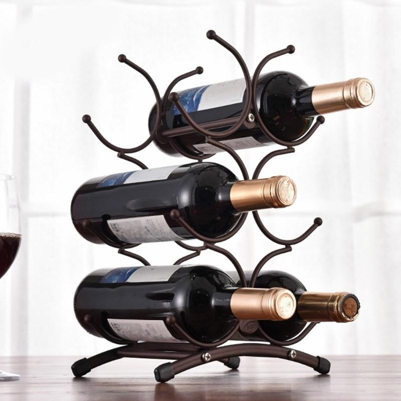 Elegant Wine Stand Practical Countertops Wine Bottles Display Rack Wine Holder for Kitchen Bar Reliable Storage Rack