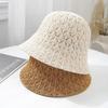 Hollow Thin Breathable Dome Basin Hat Crocheted Bucket Hat Women's Spring and Summer Bucket Hat Fashion
