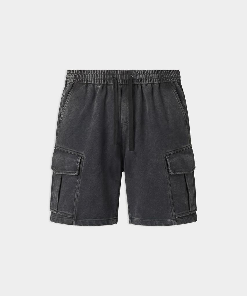 BIRBANTE Garment-Dyed C.L Fit Cargo Half Pants - Charcoal