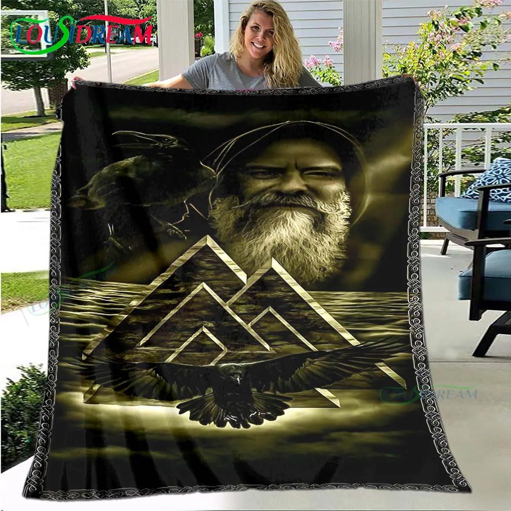 Nordic Viking Mythology Soft Blanket Sports Living Room Bedroom Sofa Bed Blanket Birthday Gift Travel Office Lunch Break Blanket
