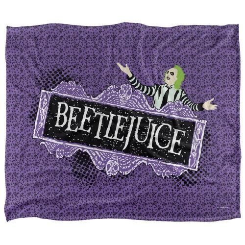 Beetlejuice Silky Logo Supersoft Blanket