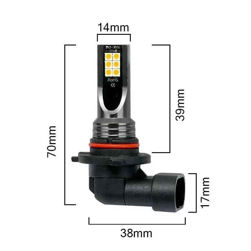 2 шт. 9006 HB4 противотуманные фары лампа 3030SMD 3000K золотисто-желтый автомобильный ходовой фонарь авто светодиоды свет DC 9-32V противотуманные фары фары